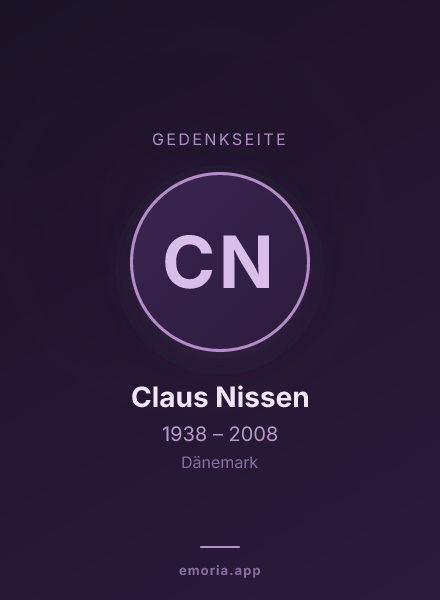 Gedenkportrait von Claus Nissen