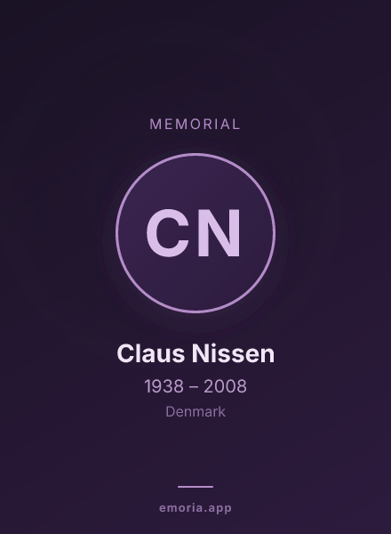 Memorial portrait of Claus Nissen
