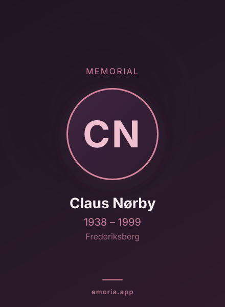 Memorial portrait of Claus Nørby