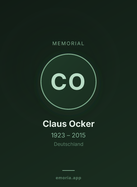 Memorial portrait of Claus Ocker