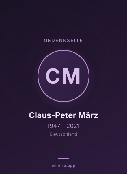 Gedenkportrait von Claus-Peter März