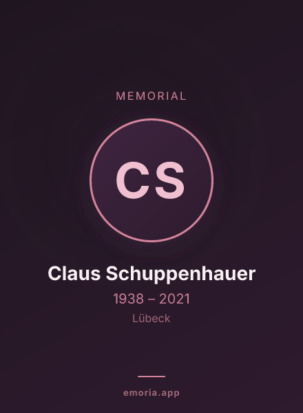 Memorial portrait of Claus Schuppenhauer