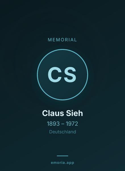 Memorial portrait of Claus Sieh
