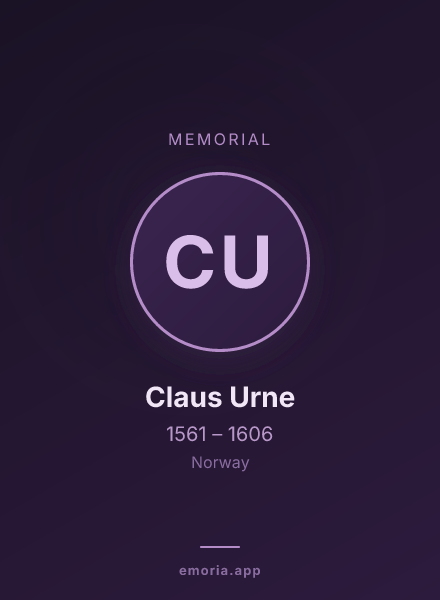 Memorial portrait of Claus Urne