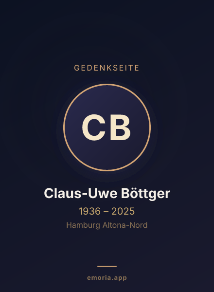 Gedenkportrait von Claus-Uwe Böttger