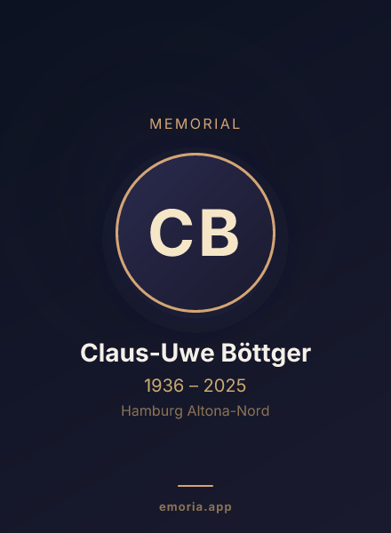 Memorial portrait of Claus-Uwe Böttger