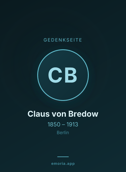 Gedenkportrait von Claus von Bredow