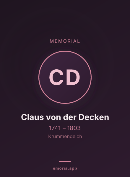 Memorial portrait of Claus von der Decken