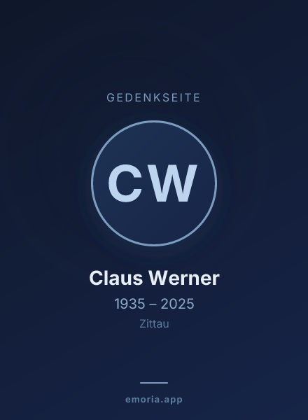 Gedenkportrait von Claus Werner