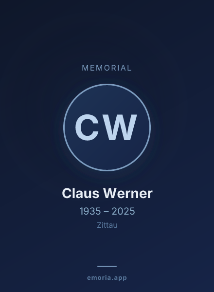 Memorial portrait of Claus Werner