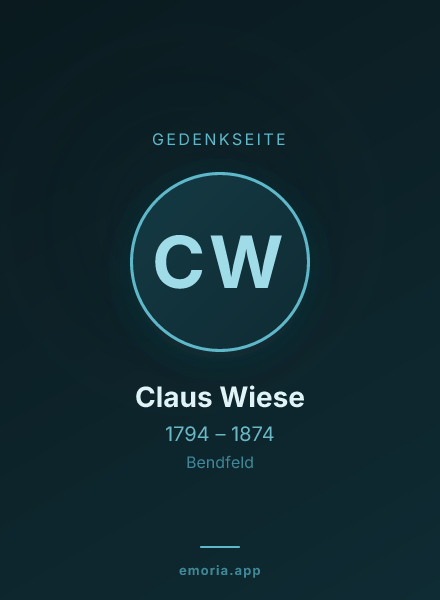 Gedenkportrait von Claus Wiese