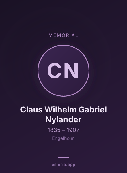 Memorial portrait of Claus Wilhelm Gabriel Nylander
