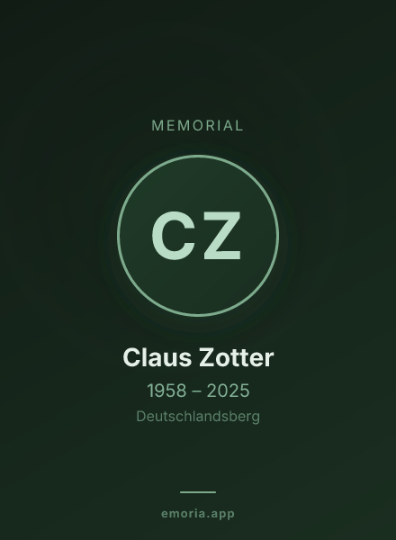 Memorial portrait of Claus Zotter