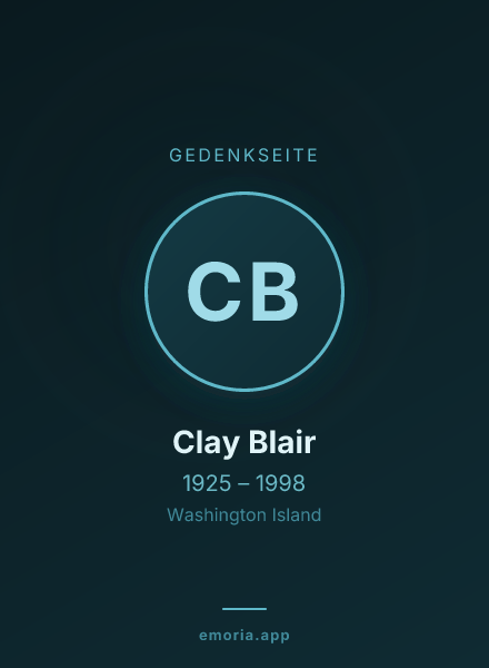 Gedenkportrait von Clay Blair