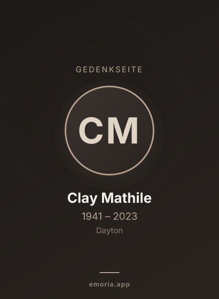 Gedenkportrait von Clay Mathile