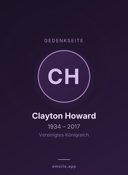 Gedenkportrait von Clayton Howard