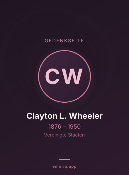 Gedenkportrait von Clayton L. Wheeler