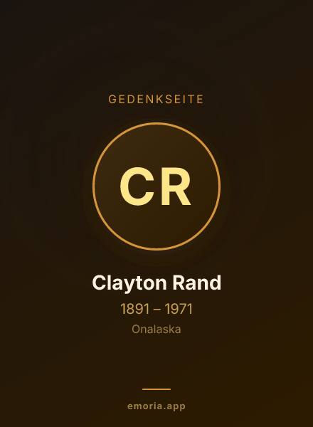 Gedenkportrait von Clayton Rand