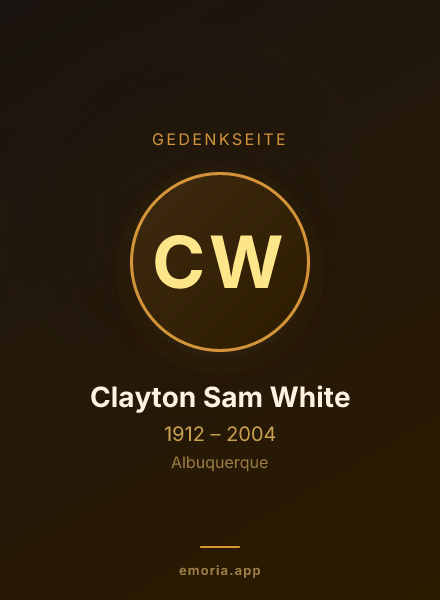 Gedenkportrait von Clayton Sam White