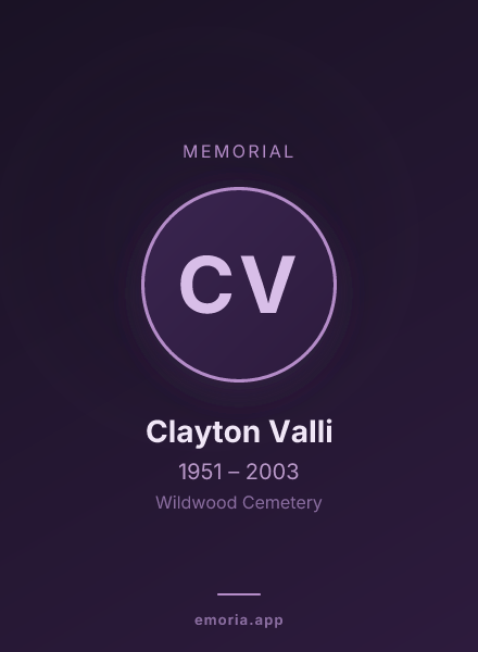 Memorial portrait of Clayton Valli