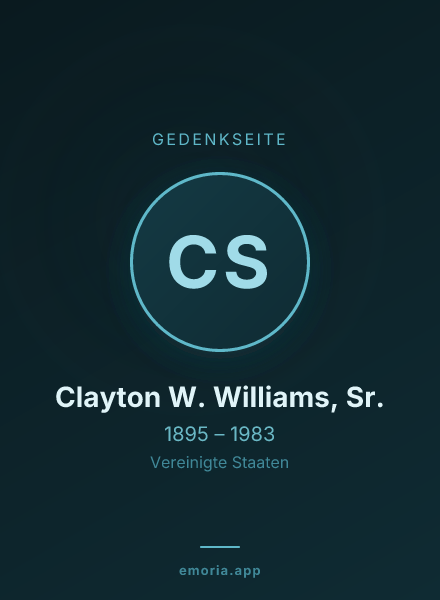 Gedenkportrait von Clayton W. Williams, Sr.