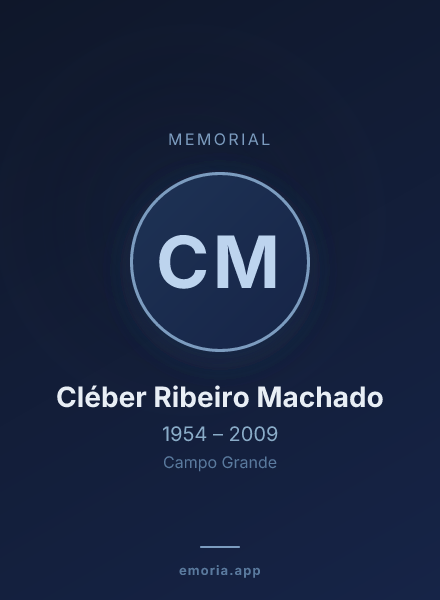 Memorial portrait of Cléber Ribeiro Machado