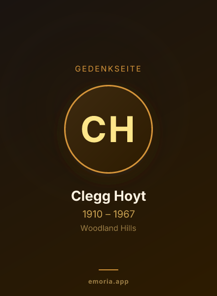 Gedenkportrait von Clegg Hoyt