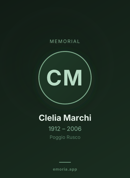 Memorial portrait of Clelia Marchi