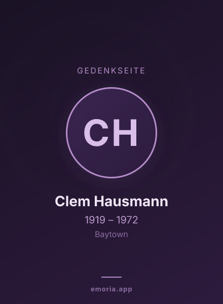 Gedenkportrait von Clem Hausmann