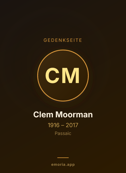 Gedenkportrait von Clem Moorman