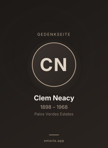 Gedenkportrait von Clem Neacy