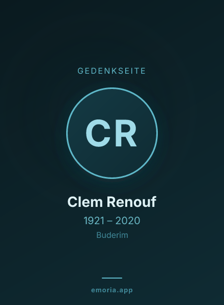 Gedenkportrait von Clem Renouf