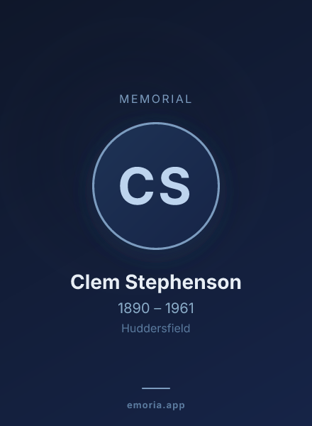Memorial portrait of Clem Stephenson