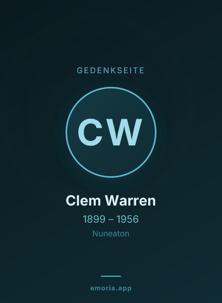 Gedenkportrait von Clem Warren