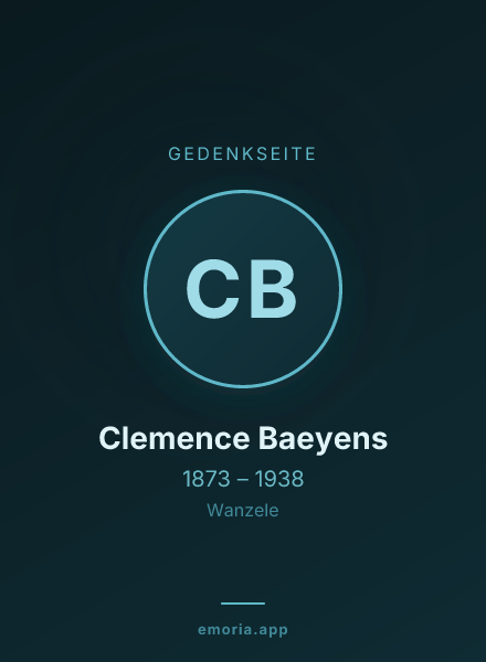 Gedenkportrait von Clemence Baeyens
