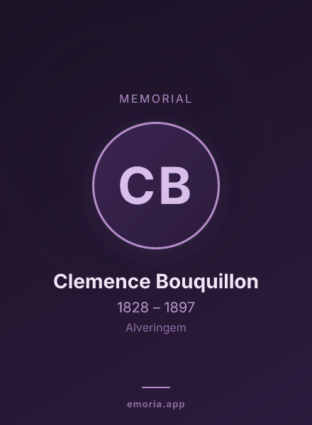 Memorial portrait of Clemence Bouquillon