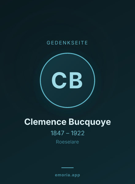 Gedenkportrait von Clemence Bucquoye