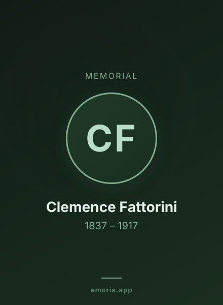 Memorial portrait of Clemence Fattorini