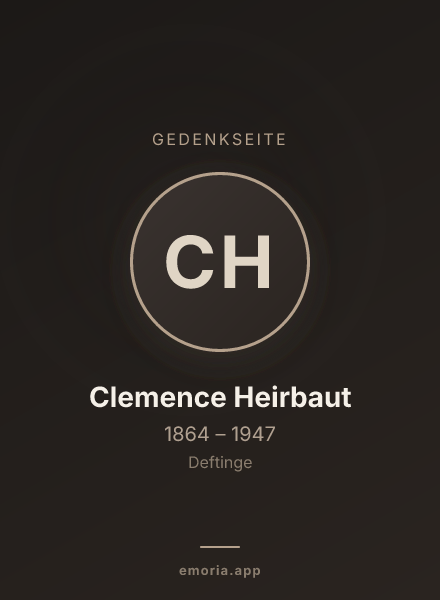 Gedenkportrait von Clemence Heirbaut