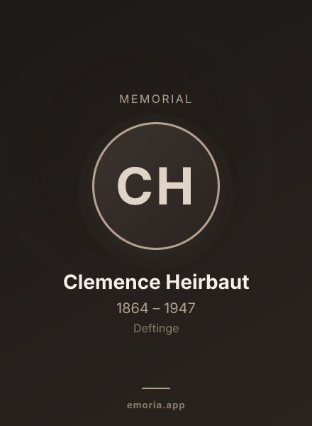 Memorial portrait of Clemence Heirbaut