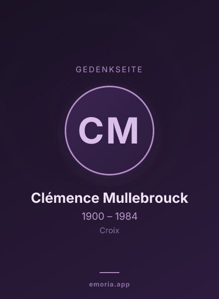 Gedenkportrait von Clémence Mullebrouck