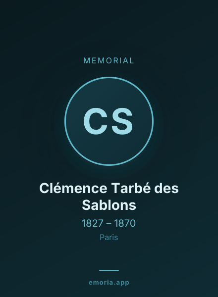 Memorial portrait of Clémence Tarbé des Sablons