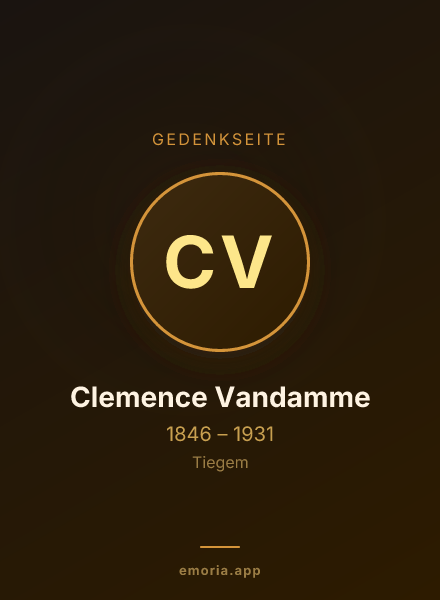 Gedenkportrait von Clemence Vandamme