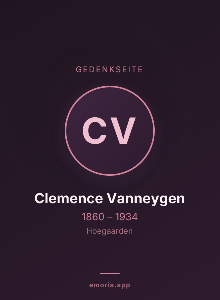 Gedenkportrait von Clemence Vanneygen