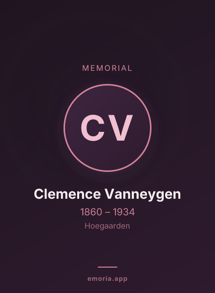 Memorial portrait of Clemence Vanneygen
