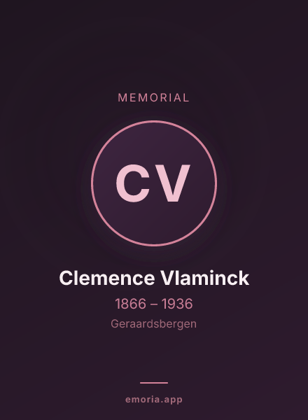 Memorial portrait of Clemence Vlaminck