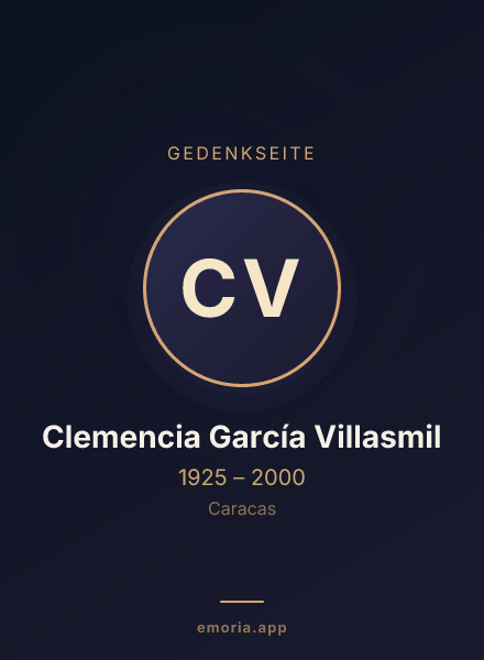 Gedenkportrait von Clemencia García Villasmil