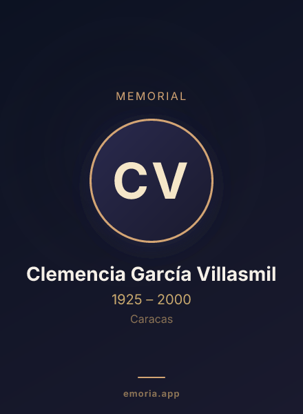 Memorial portrait of Clemencia García Villasmil