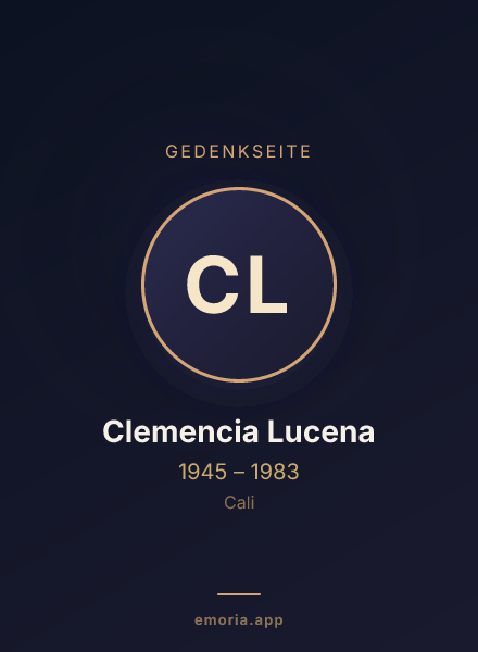 Gedenkportrait von Clemencia Lucena