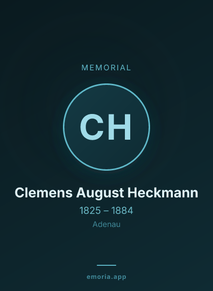 Memorial portrait of Clemens August Heckmann